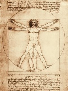 Image 3LV152 Vitruvian Man  ART CLASSIQUE CARTE Leonardo da Vinci