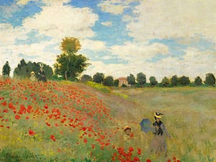 Image ig4282 Champ de coquelicots près d Argenteuil ART CLASSIQUE   Claude Monet