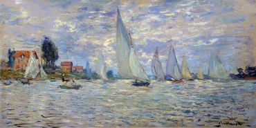 2CM1046-Les-barques-regates-a-Argenteuil-PEINTRE-PAYSAGE-Claude-Monet