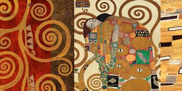 2GK120-Klimt-Patterns--The-Embrace-(Gold)--PEINTRE-FIGURATIF-Gustav-Klimt