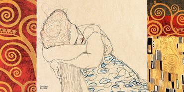 2GK1832-Klimt-Patterns-Woman-Resting-PEINTRE-FIGURATIF-Gustav-Klimt