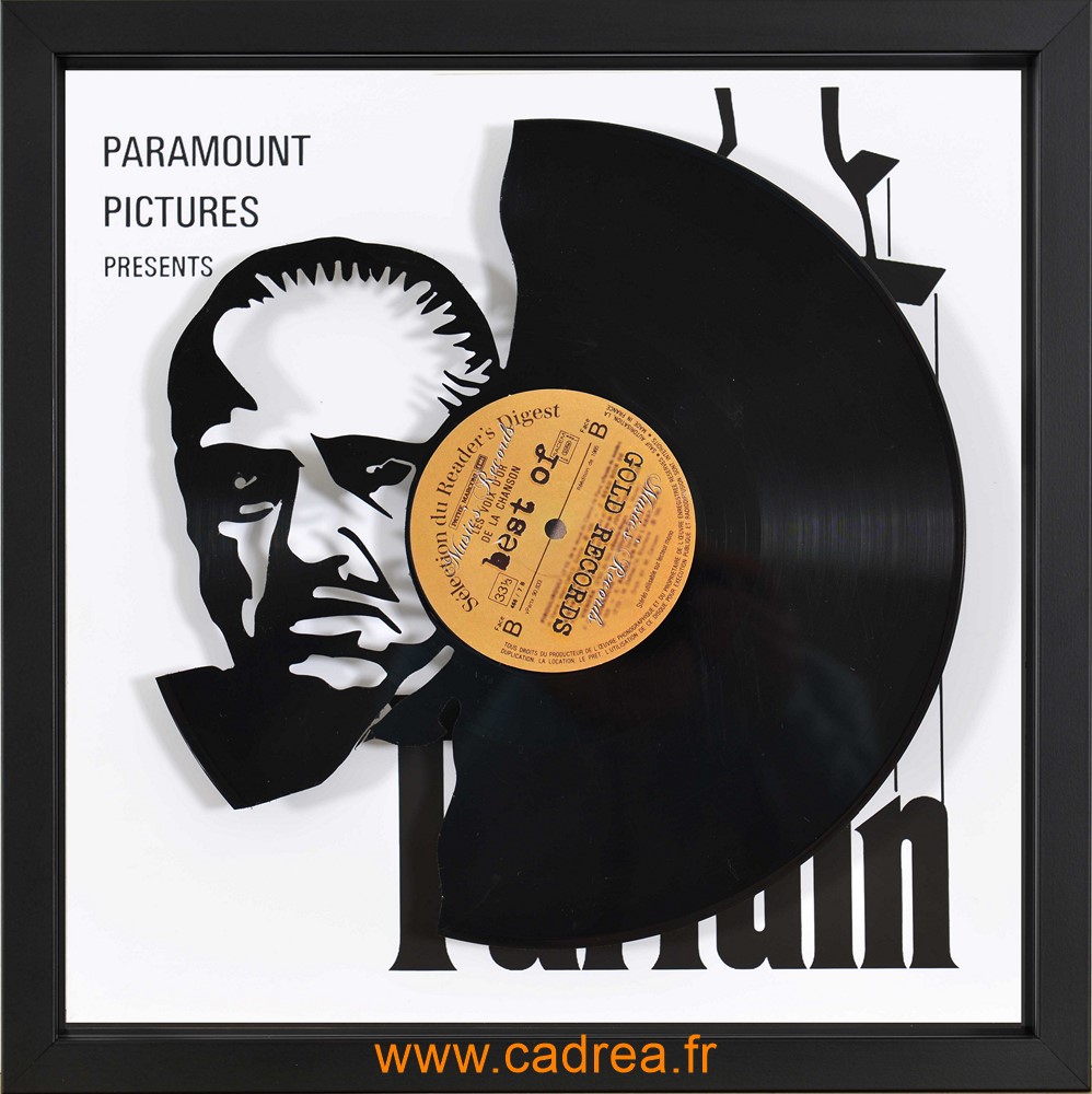Cadre déco Vinyle CINEMA Le Parrain 38X38