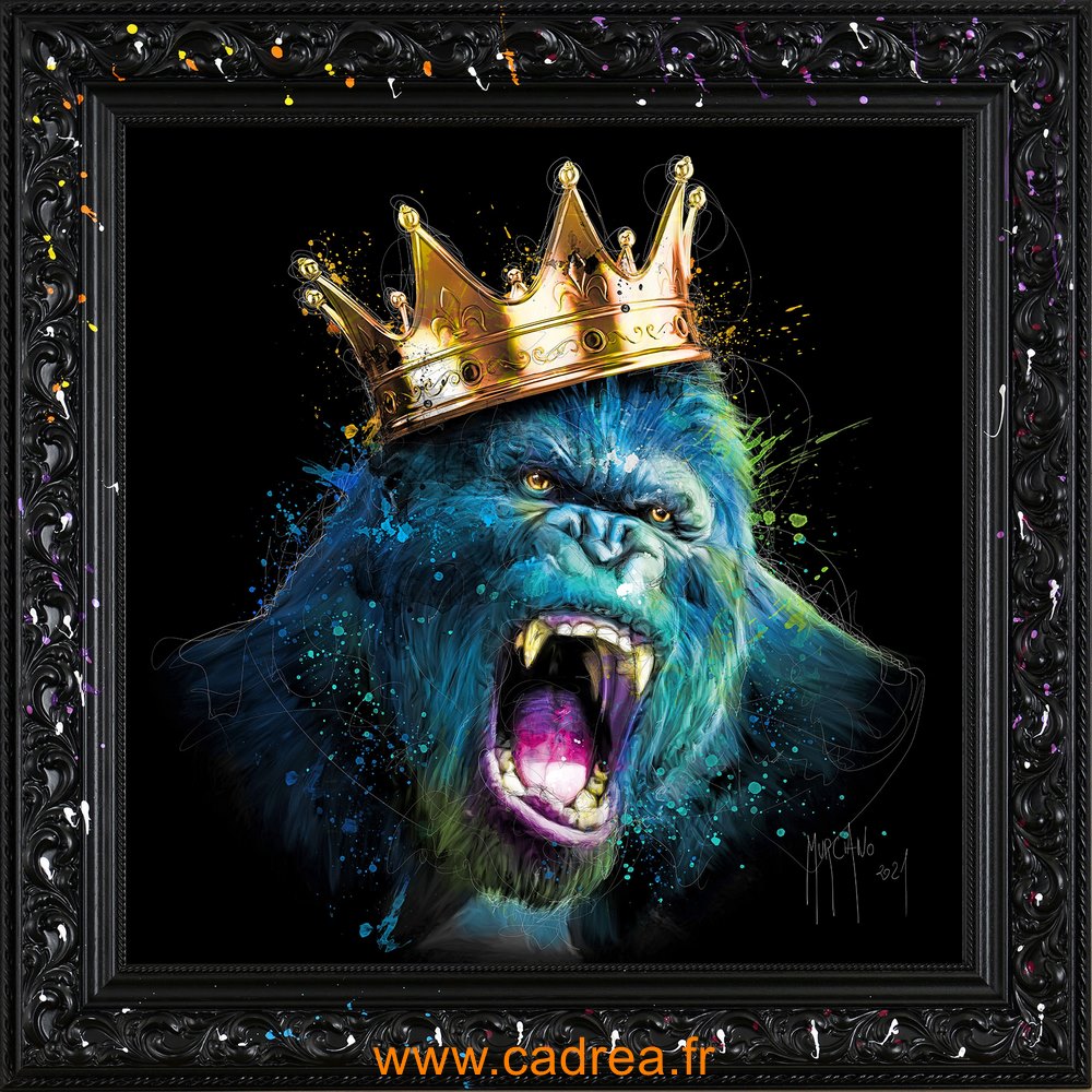 Tableau ANIMAUX Roi Kong 90X90