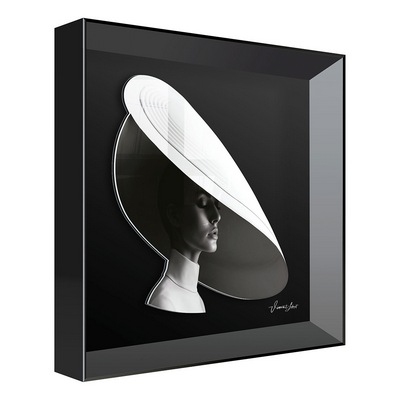Vitrine Relief  Vl Foglia Kalu Noir, Vincent Lebret 30X30