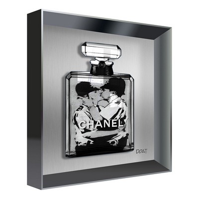 Vitrine Relief  Homm Banksy Kalu Gris, Franck Doat 30X30