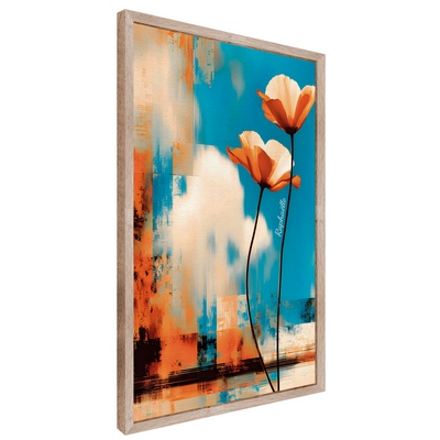 Reproduction encadrée FLEURS Chant Des Coquelicots - Raphaelle Meyer 40X50