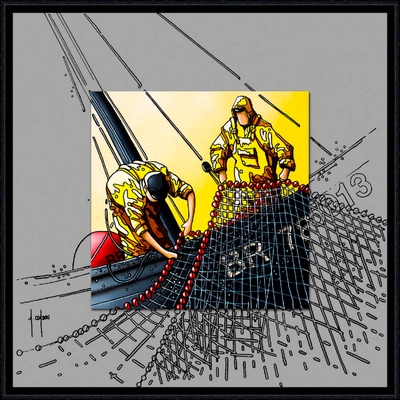 Image encadrée Alain COADOU MARIN 0507-AC 20X20