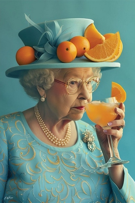Plexi premium FIGURATIF Queen E. Orange, Sebastien Oliver 80X120