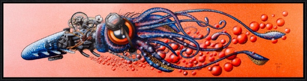 Image encadrée Alain COADOU POISSON 0877-AC 20X80