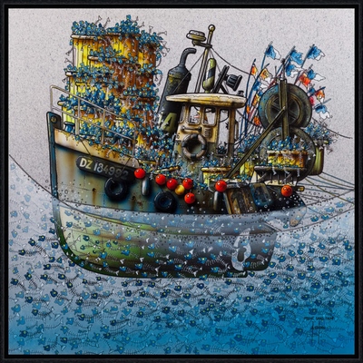 Image encadrée Alain COADOU BATEAU 0880-AC 20X20