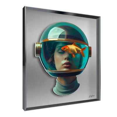 Vitrine Relief  Girl Halmet Kalu Gris, Sebastien Oliver 90X90