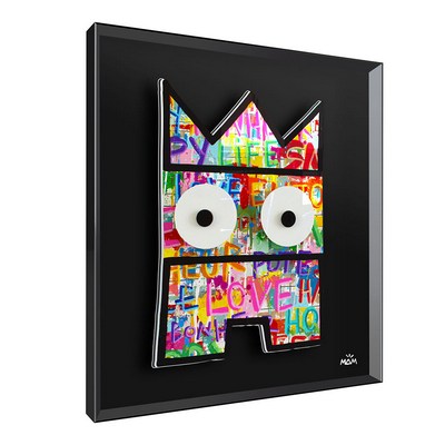 Vitrine Relief  Free Pote Kalu Noir, Mam 90X90