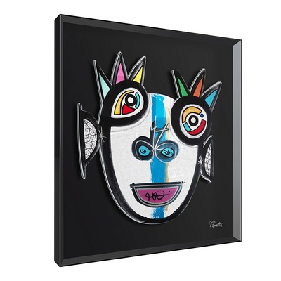 Vitrine Relief  Kima Kalu Noir, Perrotte 90X90