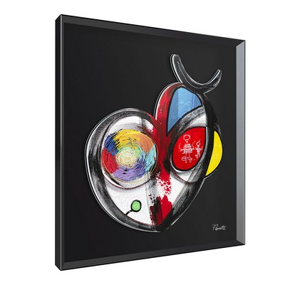 Vitrine Relief  Pulsation Kalu Noir, Perrotte 90X90