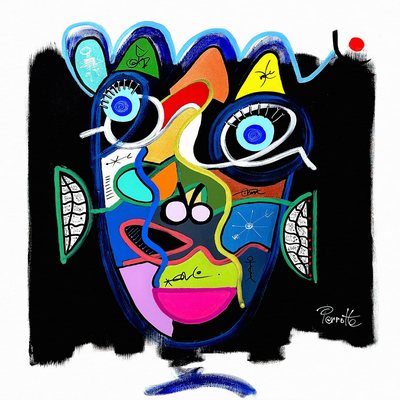 Plexi premium ABSTRAIT Hawa, Perrotte 100X100