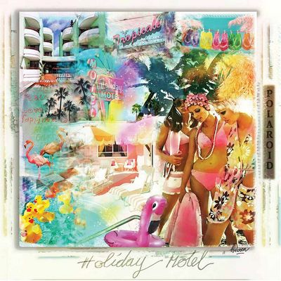 Plexi premium FIGURATIF Polaroid holiday motel, Anne Rosenblatt 100X100