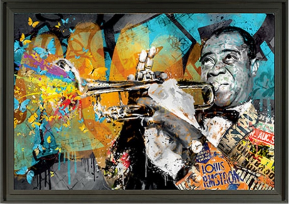 Image encadrée  Louis Armstrong 40X60