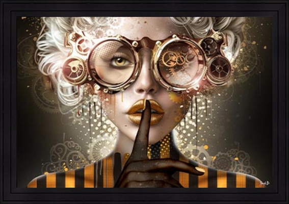Image encadrée Sarah B FIGURATIF Steam Gold 40X60