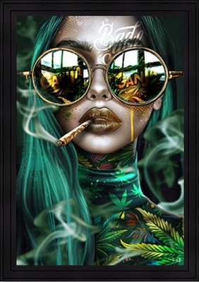Image encadrée Sarah B FIGURATIF Ganja Doll 40X60