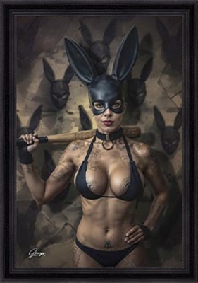 Image encadrée FIGURATIF Miss Rabbit 40X60