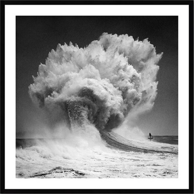 Tableau pvc encadré MER Lesconil 1 - Tempête Justine 40X40