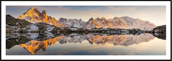 Tableau pvc encadré PAYSAGE Alpes Chéserys 33X95