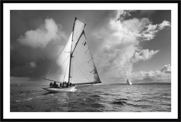 Tableau pvc encadré BATEAU Voilier 2 - Rade de Brest 40X60