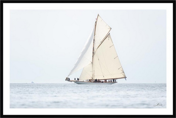 Tableau pvc encadré MER Voilier - Brest Douarnenez 40X60