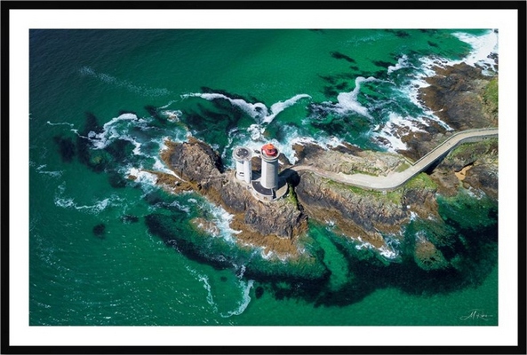 Tableau pvc encadré PAYSAGE Phare du Petit Minou - Plouzané 40X60
