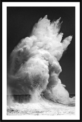 Tableau pvc encadré MER Lesconil 3 - Tempête Justine 40X60