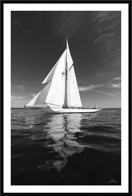 Tableau pvc encadré BATEAU Voilier 1 - Rade de Brest 40X60