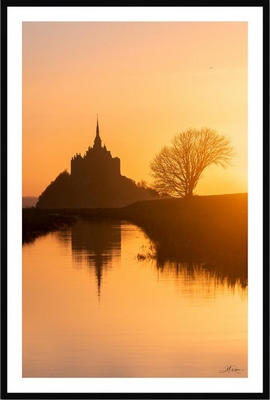 Tableau pvc encadré PAYSAGE Mont-Saint-Michel 40X60