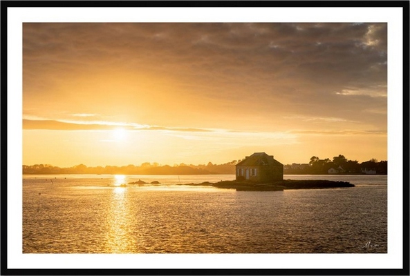 Tableau pvc encadré PAYSAGE Saint-Cado - Coucher de soleil 40X60
