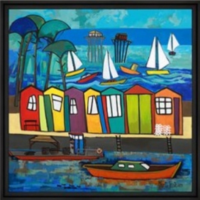 Image encadrée Martine GONNIN MER Bassin de rêve 40X40