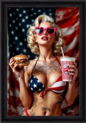 Image encadrée FIGURATIF Made in america 40X60