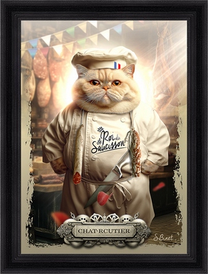 Tableau pvc encadré ANIMAUX Chat-rcutier 50X70