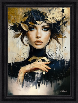 Tableau pvc encadré FIGURATIF La dame de Paris 50X70