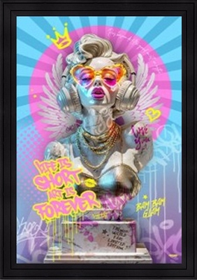 Image encadrée Sarah B FIGURATIF Bam Bam Glam 40X60