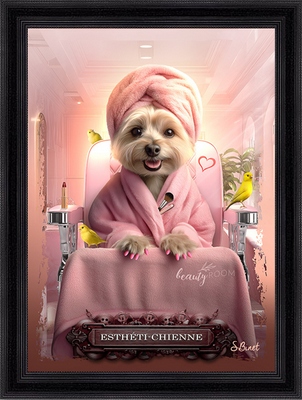 Tableau pvc encadré ANIMAUX Esthéti-Chienne 50X70