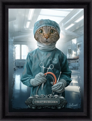Tableau pvc encadré ANIMAUX Chat-rurgien 50X70