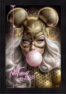 Image encadrée Sarah B FIGURATIF Rebel Made Gold 40X60