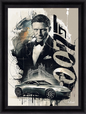 Tableau pvc encadré CELEBRITE Daniel Craig 50X70