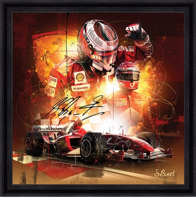 Tableau pvc encadré AUTOMOBILE Michael Schumacher 40X40