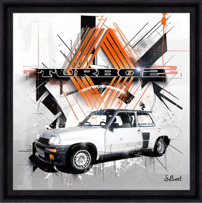 Tableau pvc encadré AUTOMOBILE R5 Turbo 2 40X40
