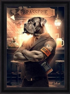 Tableau pvc encadré ANIMAUX Corso brasserie 50X70