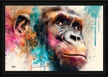 Image encadrée ANIMAUX Le singe 40X60