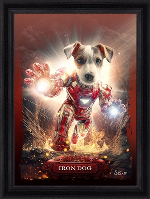 Tableau pvc encadré ANIMAUX Iron-Dog 50X70