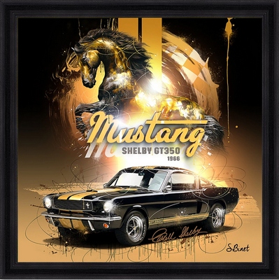 Tableau pvc encadré AUTOMOBILE Mustang 1966 Shelby GT350 40X40