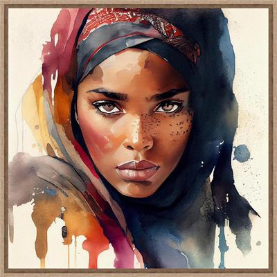 Reproduction encadrée FIGURATIF CFS Tuareg woman 70X70