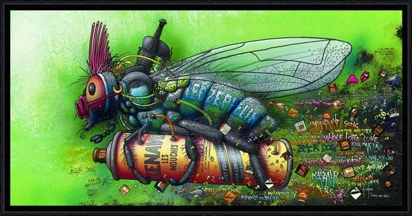 Image encadrée Alain COADOU POISSON 0970-AC 30X60